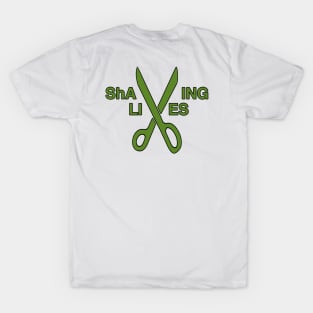 ShAVING LIVES logo with QRC T-Shirt